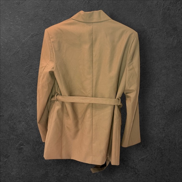 Mare Mare x Anthropologie NWT Tie Blazer XS Moss Professional Workwear Belted - Picture 3 of 6